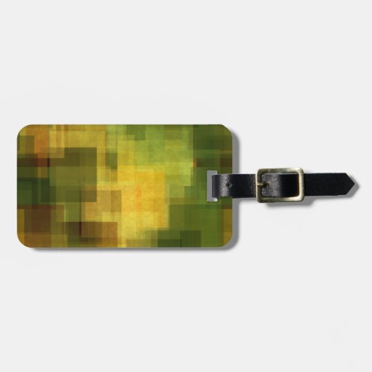 , kleurrijke abstracte geometrie 2 bagagelabel (Voorkant horizontaal)