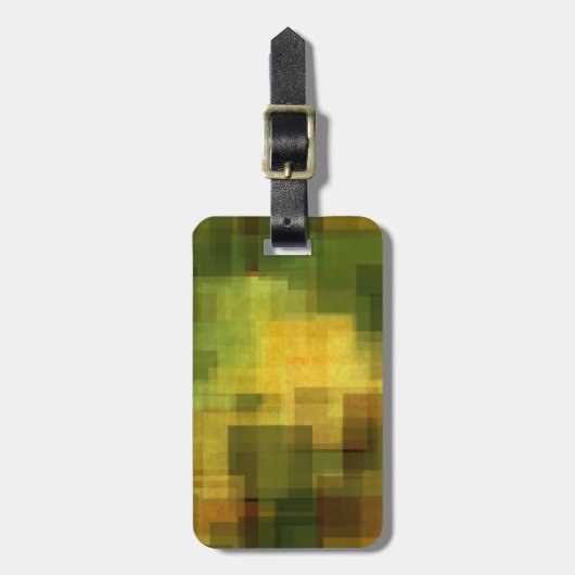 , kleurrijke abstracte geometrie 2 bagagelabel (Voorkant verticaal)