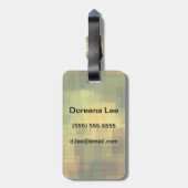 , kleurrijke abstracte geometrie 2 bagagelabel (Achterkant verticaal)