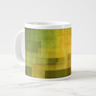 , kleurrijke abstracte geometrie 2 grote koffiekop