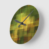 , kleurrijke abstracte geometrie 2 ronde klok (Hoek)