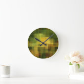 , kleurrijke abstracte geometrie 2 ronde klok (Huis)