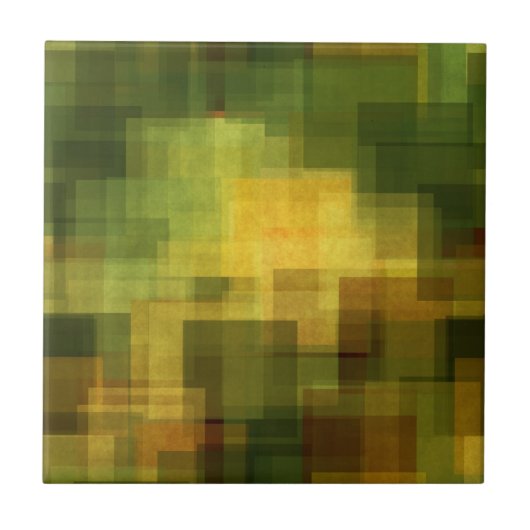 , kleurrijke abstracte geometrie 2 tegeltje (Voorkant)