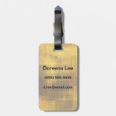 , kleurrijke abstracte geometrie bagagelabel (Achterkant verticaal)