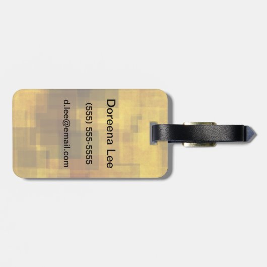 , kleurrijke abstracte geometrie bagagelabel (Achterkant horizontaal)