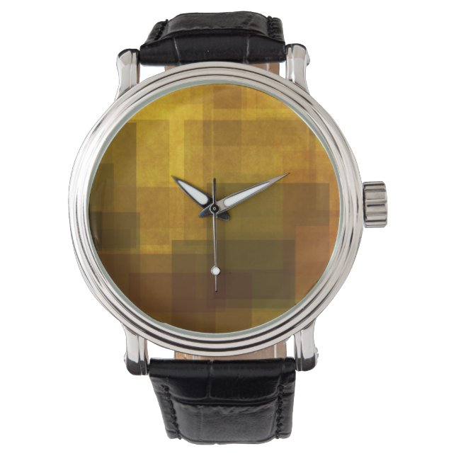 , kleurrijke abstracte geometrie horloge (Voorkant)