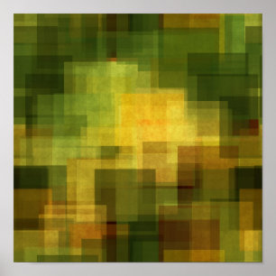 , kleurrijke abstracte geometrie poster