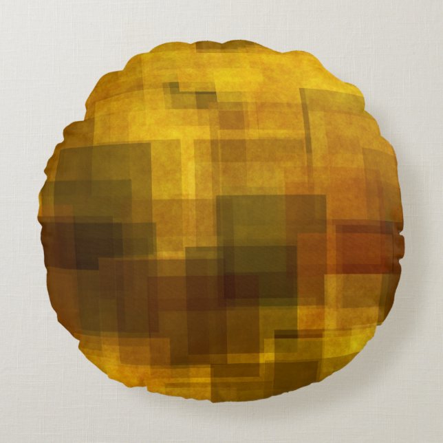 , kleurrijke abstracte geometrie rond kussen (Voorkant)