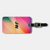 Kleurrijke abstracte geometrische achtergrond bagagelabel (Voorkant horizontaal)