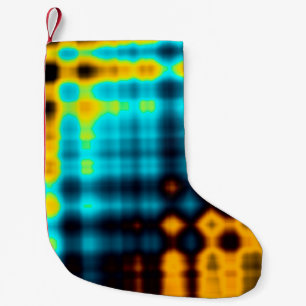 Kleurrijke abstracte geometrische achtergrond met kleine kerstsok