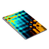 Kleurrijke abstracte geometrische achtergrond met notitieboek (Rechterzijde)