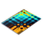 Kleurrijke abstracte geometrische achtergrond met notitieboek (Linkerzijde)
