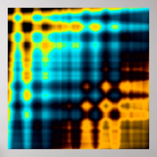 Kleurrijke abstracte geometrische achtergrond met poster (Voorkant)