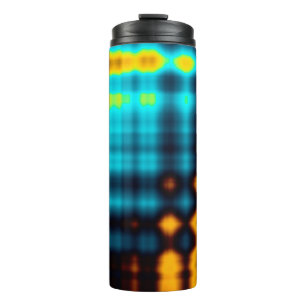 Kleurrijke abstracte geometrische achtergrond met thermosbeker