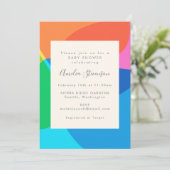 Kleurrijke Abstracte geometrische Baby shower Kaart (Staand voorkant)