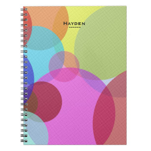 Kleurrijke Abstracte Geometrische Cirkels Persoonl Notitieboek