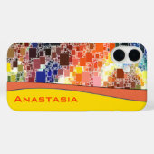 Kleurrijke Abstracte geometrische gepersonaliseerd Case-Mate iPhone Case (Achterkant (horizontaal))