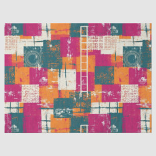 Kleurrijke Abstracte Geometrische - Grunge Kwast T Tissuepapier