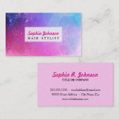 Kleurrijke Abstracte geometrische hemelas Visitekaartje (Voorkant / Achterkant)