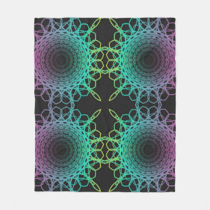 Kleurrijke abstracte geometrische kant naadloos pa fleece deken