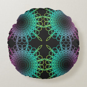 Kleurrijke abstracte geometrische kant naadloos pa rond kussen