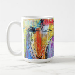 Kleurrijke Abstracte Geometrische  Koffiemok