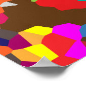 Kleurrijke Abstracte Geometrische kunst Poster (Hoek)