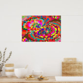 Kleurrijke Abstracte Geometrische kunst Poster (Keuken)