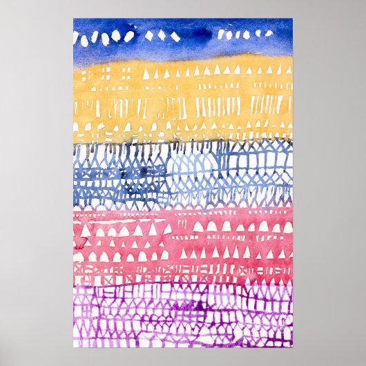 Kleurrijke Abstracte geometrische kunst Poster (Voorkant)