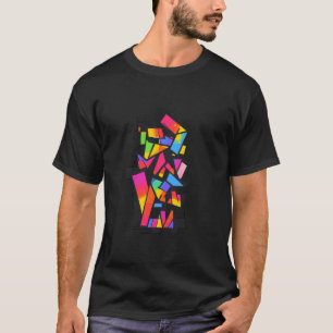Kleurrijke Abstracte geometrische kunst voor moder T-shirt