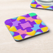 Kleurrijke Abstracte geometrische patronen Bier Onderzetter (Linkerzijde)