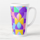 Kleurrijke Abstracte geometrische patronen Latte Mok (Rechts)