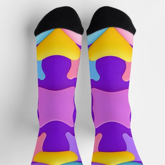 Kleurrijke Abstracte geometrische patronen Sokken (Top)