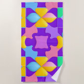 Kleurrijke Abstracte geometrische patronen Strandlaken (Voorkant)