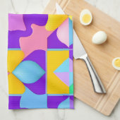 Kleurrijke Abstracte geometrische patronen Theedoek (Quarter Fold)