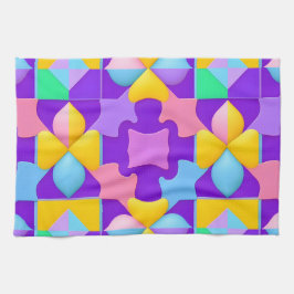 Kleurrijke Abstracte geometrische patronen Theedoek