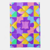 Kleurrijke Abstracte geometrische patronen Theedoek (Verticaal)