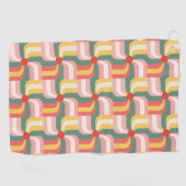 Kleurrijke Abstracte geometrische speldenwielen Golfhanddoek (Horizontaal)