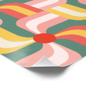 Kleurrijke Abstracte geometrische speldenwielen Perfect Poster (Hoek)