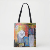 Kleurrijke Abstracte Geometrische Tote Bag (Voorkant)