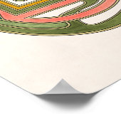 Kleurrijke Abstracte geometrische vlinder Art Nouv Poster (Hoek)