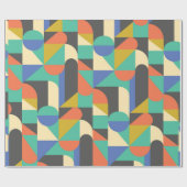 Kleurrijke Abstracte geometrische vormen Achtergro Cadeaupapier (Vlak)