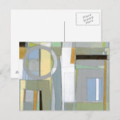 Kleurrijke Abstracte geometrische vormen Briefkaart (Voorkant / Achterkant)