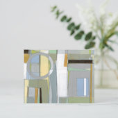 Kleurrijke Abstracte geometrische vormen Briefkaart (Staand voorkant)