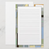 Kleurrijke Abstracte geometrische vormen Briefpapier (Voorkant / Achterkant)