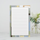 Kleurrijke Abstracte geometrische vormen Briefpapier (Staand voorkant)