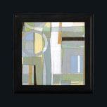 Kleurrijke Abstracte geometrische vormen Cadeaudoosje<br><div class="desc">Een origineel van Norman Wyatt,  deze druk shows kleurrijke abstracte geometrische vormen die elkaar overlappen. Een zeer vooruitstrevend stuk,  dat explodeert in kleur en activiteit. Als je van expressionistische kunst houdt,  dan is dit de afdruk voor je!</div>