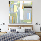 Kleurrijke Abstracte geometrische vormen Canvas Afdruk (Insitu (Slaapkamer))