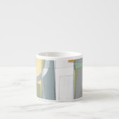 Kleurrijke Abstracte geometrische vormen Espresso Kop (Voorkant)