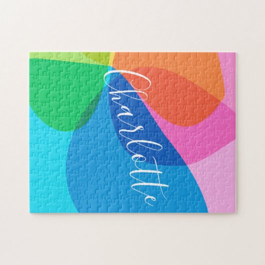 Kleurrijke Abstracte geometrische vormen | Geperso Legpuzzel (Horizontaal)